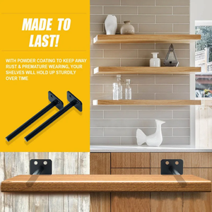 Soporte para Estante Flotante, para Sala de Estar, Soportes Ocultos de Acero Inoxidable para Montaje en Pared, Resistentes, con Tornillos - Product Image 6