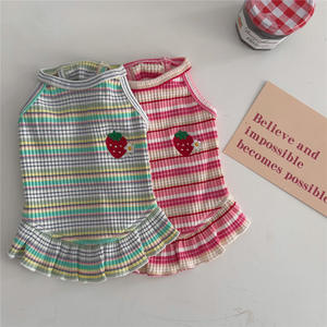 Sommer Hot Style Haustier Kleidung Hund Hosenträger Blumen druck Rock Fabrik Großhandel Atmungsaktives Hunde kleid - Product Image 3