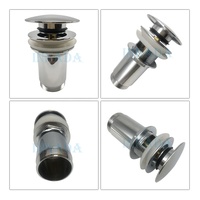 Tapón de Desagüe Universal para Lavabo, Latón Mate Negro, Tapón de Desagüe para Lavabo con Desagüe de Rebosadero