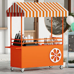 Chariot de nourriture mobile en fer pour décoration de fête de mariage, parc extérieur, rue, magasin, style européen simple, détachable, livraison rapide - Product Image 4