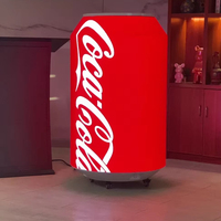 Écran LED publicitaire personnalisé en forme de canette de réfrigérateur, haute résolution, créatif, pour bouteilles de bière et canettes, écran vidéo LED