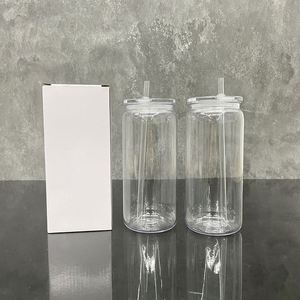 ชุด 10 ชิ้น แก้วน้ำพลาสติกใสทรงกระป๋อง ขนาด 20 ออนซ์ ปลอดสาร BPA ใช้ซ้ำได้ พร้อมฝา PP และหลอด สำหรับงานไวนิล  รับสกรีนโลโก้ตามแบบ - Product Image 2