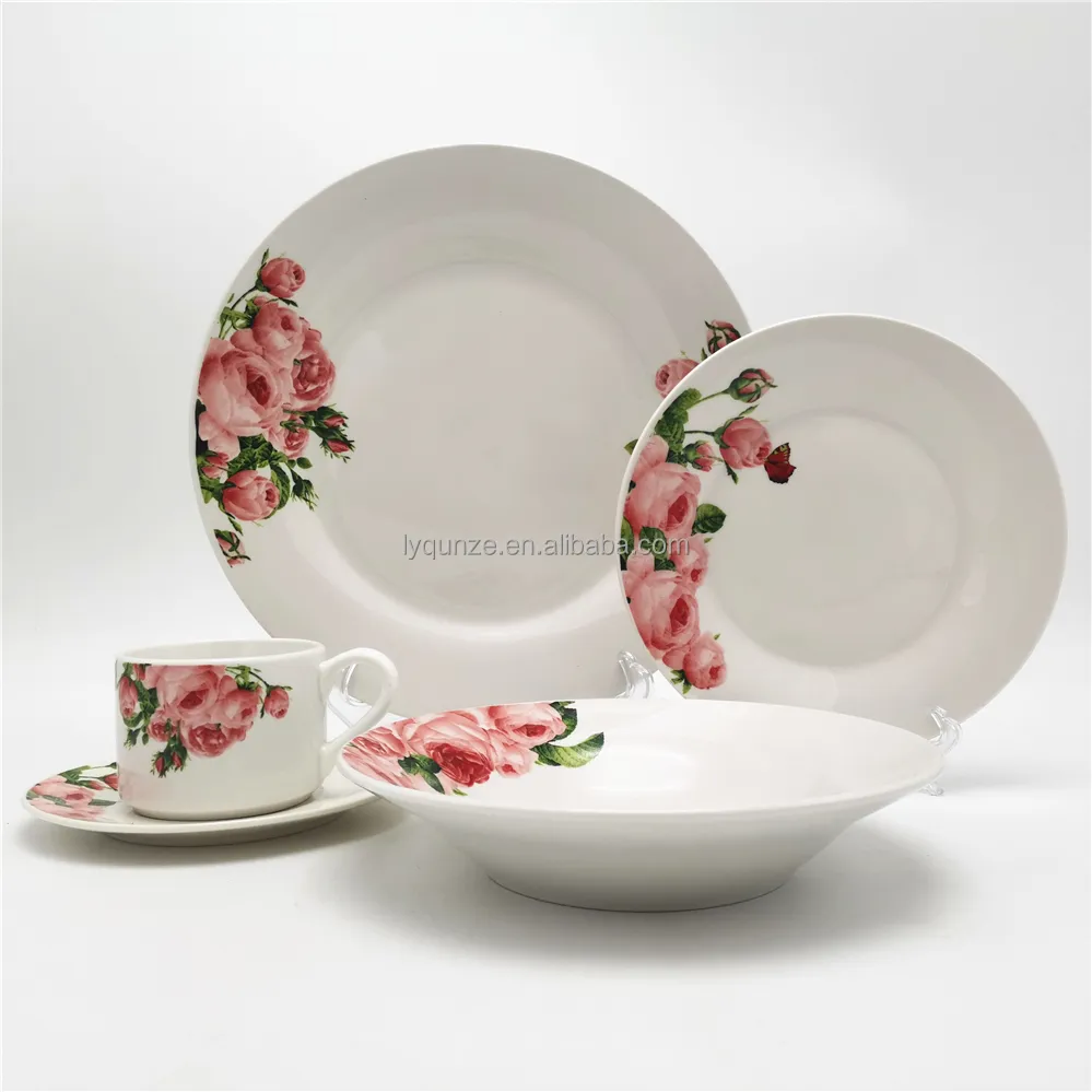 20pcs dinner set with decal/ fine porcelain dinner set/ ceramic dinnerware