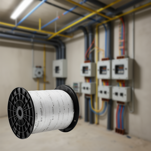 Cinta de poliéster blanca para tracción de 1/2 pulgada x 1053 pies, cinta de mula, cuerda plana, capacidad de tensión de 1250 libras, cincha impresa para conductos - Product Image 2