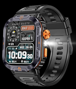 Montre intelligente haut de gamme pour hommes 2 ''grand écran HD bande en acier inoxydable IP68 étanche Fitness Tracker BT appelant Smartwatch - Product Image 3