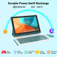 Tablette Android 16 OEM 10 pouces avec 20 Go de RAM, 128 Go de ROM, clavier et stylet pour l'éducation et les affaires