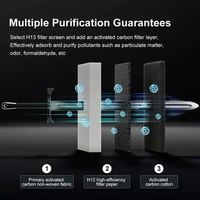 Purificateur véritable Hepa de filtre de charbon actif noir avec la surveillance de qualité de l'air