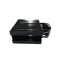 Dissipateur thermique à ailettes pliées en cuivre à haute conductivité thermique, 250*230*115mm, anodisé noir, pour équipement laser