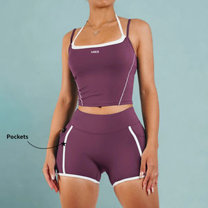 Ropa de gimnasio Spandex/Nylon Antiarrugas Sin costuras Secado rápido Fitness Deportes Pantalones Cintura alta Correr Mujer Yoga - Product Image 3