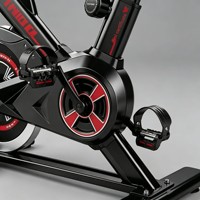Bicicleta estática vertical transfronteriza para ejercicio en casa, equipo de ejercicio interior con marco de aleación de aluminio, resistencia con perilla, multifuncional