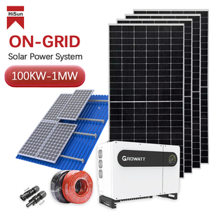 Sistema de Paneles Solares Hisun de 100kw, 150kw, 250kw, Precio del Sistema Solar Conectado a la Red de 500kw con Growatt para Uso Comercial - Product Image 3