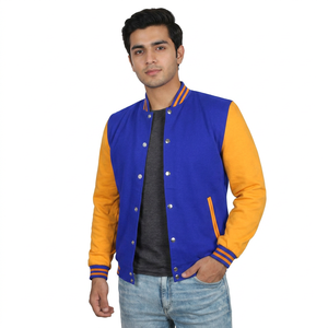 <b>Man</b> Jacket OEM Wholesale Custom Unisex Varsity Jackets High Quality Hooded Cotton Letterman Coat Casual Baseball Jacket OEM - Product Image 1