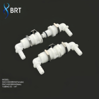 Raccord coudé en ligne BRT en laiton chromé 1/4 3/8 pour tuyau, connecteur rapide à déconnexion rapide, raccords de tuyauterie