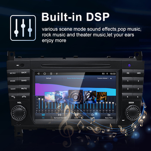 HFMidia Lecteurs multimédias vidéo pour voiture Android AUTO Carplay 7 pouces Radio Bluetooth GPS Navigation pour Mercedes Benz Classe C W203 RDS M - Product Image 3