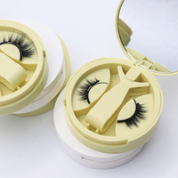 Cils de vison magnétiques à bande complète, vendeur de cils avec emballage, cils d'eye-liner magnétiques sans colle, vente en gros