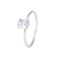 Bague de fiançailles pour femme en argent sterling 925 avec diamant ovale de 1 carat, moissanite certifiée GRA, bijoux fins