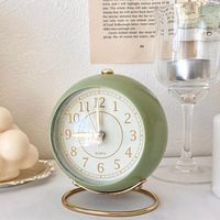 Décor à la maison INS créatif Vintage silencieux pointeur horloge de bureau chambre décoration horloge numérique chevet style de mode