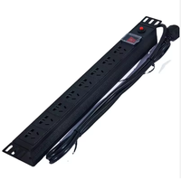 Zoyue Bower 13A 8 voies 19 pouces PDU en aluminium (type UK) pour racks de serveurs et armoires réseau de centres de données - En stock
