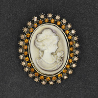 Broche de tête ornée de strass, Corsage vintage électroplaqué, Accessoire vestimentaire pour femme en gros