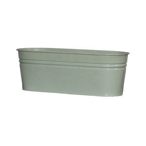 Jardinière ovale en métal galvanisé avec finition vert sauge, pot de fleurs décoratif, conteneur pour plantes, vente en gros d'usine OEM - Product Image 6