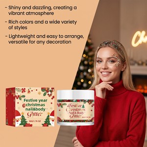 Gel pailleté de Noël <span class=keywords><strong>pour</strong></span> le visage et le corps, maquillage scintillant <span class=keywords><strong>pour</strong></span> les fêtes, collection de cosmétiques de beauté <span class=keywords><strong>pour</strong></span> festivals et soirées - Product Image 4