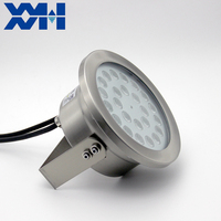 Lumière de fontaine LED RGB DMX512 étanche IP68 en acier inoxydable, submersible, pour piscine, à intensité variable, couleur réglable