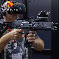 Zone de réalité virtuelle à 360 degrés, équipement de centre de réalité virtuelle choquant, jeux de combat VR immersifs avec casque VR