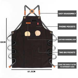 Tạp Dề Chéo Vải <span class=keywords><strong>Cotton</strong></span> CHANGRONG Logo Tùy Chỉnh Đàn Ông Phụ Nữ Đầu Bếp Bồi Bàn Nghệ Sĩ Barista Cafe Shop Bar Nhà Hàng Tạp Dề Làm Việc - Product Image 2
