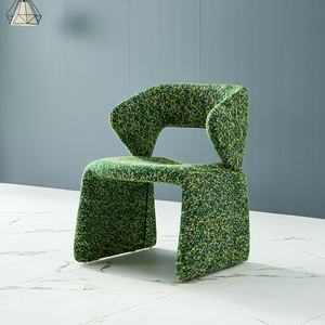 Ensemble de chaises d'appoint modernes de luxe, fauteuil club rembourré en tissu durable pour la maison, le bureau et le salon - Product Image 4