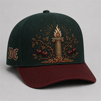 Casquette de baseball personnalisée style Old English, 5 panneaux, visière incurvée, style Dad Hat, streetwear urbain West Coast, vente en gros, faible MOQ