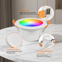 Downlight encastré LED RGB COB, contrôle intelligent, moderne, à intensité variable, 220V, éclairage intérieur, salon, chambre, cuisine, restaurant, hôtel