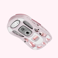 Nouvelle arrivée 2025 Gravastar Mercury M1 Pro Édition Spéciale Rose Sakura 5 boutons 26000 DPI Tri-mode 5 GLOWSYNC RGB Souris Gaming