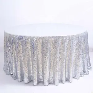 Banquet Table Cloth Wedding China Hot Sale Wholesale Cheap Wedding Banquet Round Sequin Table Cover Tablecloths