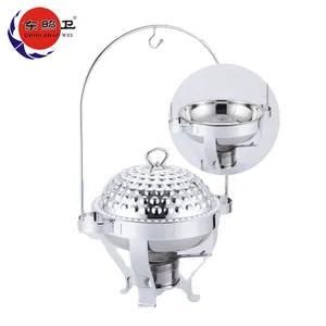 Luxury Food Warmer Food Grade Stainless Steel Buffet Chafer 8.0L High Polish Exterior Sliver Alcohol Stove Chafing Dish