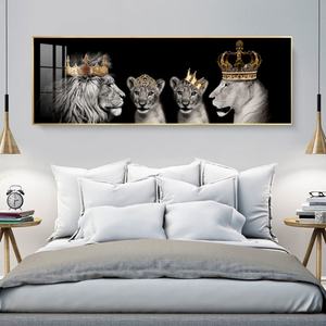 Venta al por Mayor de Lámparas LED con Impresión HD de Animales, Cuadro de León para Sala de Estar o Dormitorio, Arte de Pared de Porcelana de Cristal, Pintura Personalizada para Colgar en la Pared - Product Image 2