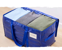 Sac de rangement portable et étanche pour vêtements, grand sac en plastique tissé laminé pour le déménagement et l'organisation de la garde-robe