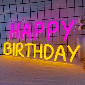 Happy Birthday Neon LED Dimmable USB Powered Ambient <b>Light</b> Store <b>Window</b> Decoration <b>Light</b> Street Indicator <b>Light</b> Landscape <b>Light</b> - Product Image 5