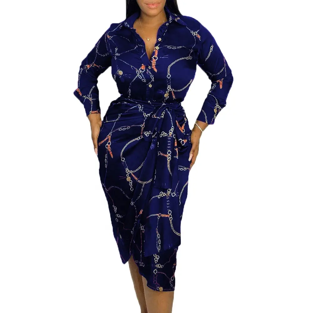 अनुकूलित उच्च गुणवत्ता अफ्रीका, बड़े आकार मुद्रित पोशाक श्रृंखला गर्मियों 2022 नई फीता फैशन स्वभाव लंबी आस्तीन पोशाक