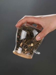 Vaso di <span class=keywords><strong>vetro</strong></span> da cucina all'ingrosso barattolo di <span class=keywords><strong>spezie</strong></span> in <span class=keywords><strong>vetro</strong></span> coperchio in legno di bambù contenitore per alimenti con cucchiaio - Product Image 4