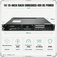 Système d'alimentation télécom intégré SNMP 48V 100A 1U AC/DC pour rack 19 pouces, alimentation pour station de base BBU Sub RRU