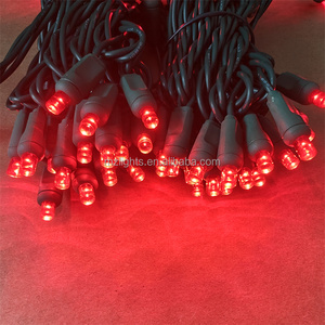 Thương mại ngoài trời 50 đèn 5 mét góc rộng hình nón Led Mini giáng sinh chuỗi ánh sáng màu đỏ 6 ''khoảng cách - Product Image 2