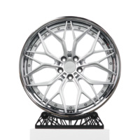 Jantes de voiture de course concaves en alliage d'aluminium chromé noir 5x120/114.3/112, roues forgées en deux parties de 18 à 24 pouces pour Audi Corvette C8