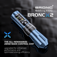 Machine à tatouer sans fil BRONC X2 2025 avec grand écran couleur, course réglable 2,6-4,0 mm