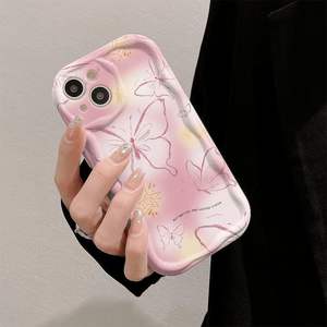 Elegante <span class=keywords><strong>Cover</strong></span> per Cellulare in Silicone TPU con Stampa di Farfalle <span class=keywords><strong>Rosa</strong></span> e Bordo Ondulato per <span class=keywords><strong>iPhone</strong></span> 8 X Xr Xs Max 11 12 <span class=keywords><strong>13</strong></span> 14 15 16 17 - Product Image 6