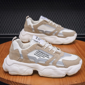 Autumn Men's New Breathable Mesh Slip-On Sports <b>Shoes</b> Trendy Versatile <b>Height</b>-<b>Increasing</b> Casual Running Dad <b>Shoes</b> - Product Image 4