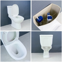 Inodoro Sanitaire pas cher économique Suite Twyford Wc Salle de bain Céramique Piédestal Lavabo Évier et Siphonique Ensemble de Toilette Deux Pièces