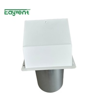 Capot d'évacuation mural extérieur en acier, couvercle métallique étanche avec moustiquaire, sortie de conduit CVC pour cuisine, salle de bain, sèche-linge, OEM