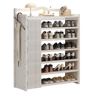 Porte-chaussures pliable multicouche de style moderne, sans installation et anti-poussière, pour la maison et la location d'appartements - Product Image 5
