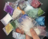 Fibres synthétiques de doublage de glace de 38mm de longueur Baitfish Streamer pêche à la mouche Flash aile de glace mince matériel de montage de mouches d'eau salée