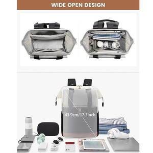 Ensemble de 2 sacs à dos de voyage à ouverture large avec trousse de toilette, 16 poches, résistant à l'eau, pour ordinateur portable 15,6 pouces, sac à dos de voyage d'affaires - Product Image 4
